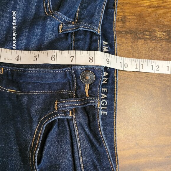 American Eagle Jeans 2 R Jegging Low Rise Next Level Stretch Dark Wash Denim - Picture 10 of 13